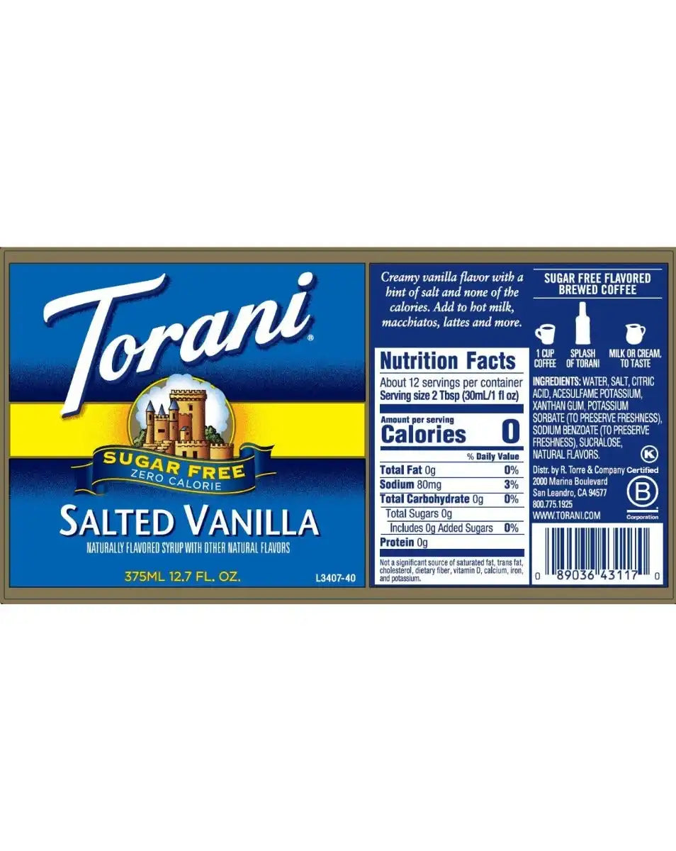 Sugar Free Salted Vanilla 375 ml