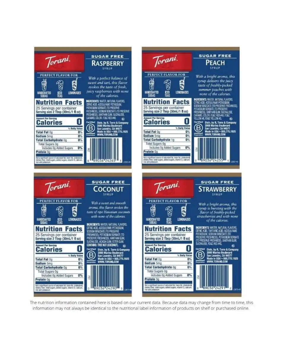 Sugar Free Soda Flavors Variety 750ml 4 Pack