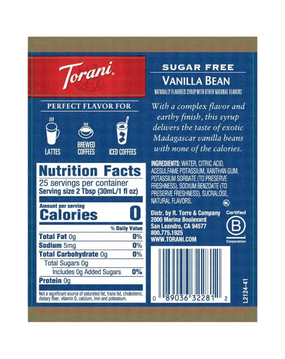 Sugar Free Vanilla Bean